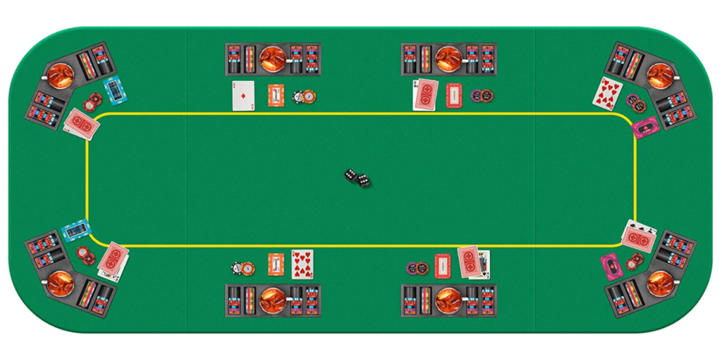 VIVOHOME Foldable 8-Player Texas Poker Card Tabletop Layout Portable Anti-Slip Rubber Board Game Mat with Cup Holders and Carrying Bag review