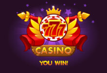 progressive slot win Casino awards 777. Casino rating icons with poker chip and ribbon. Illustration for casino, slots and game UI.